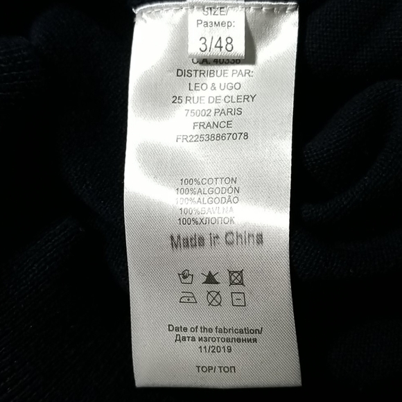 ***SOLD **** Leo & Ugo 100% Cotton Knit Polka dot Sweater Size 10 US - Picture 4 of 6